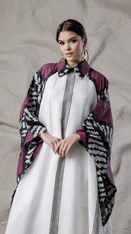 Patterned Sleeve Kaftan