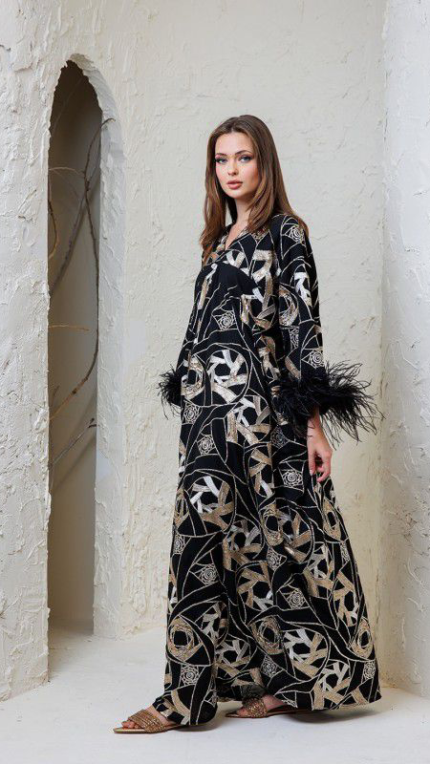 Black Feather Kaftan